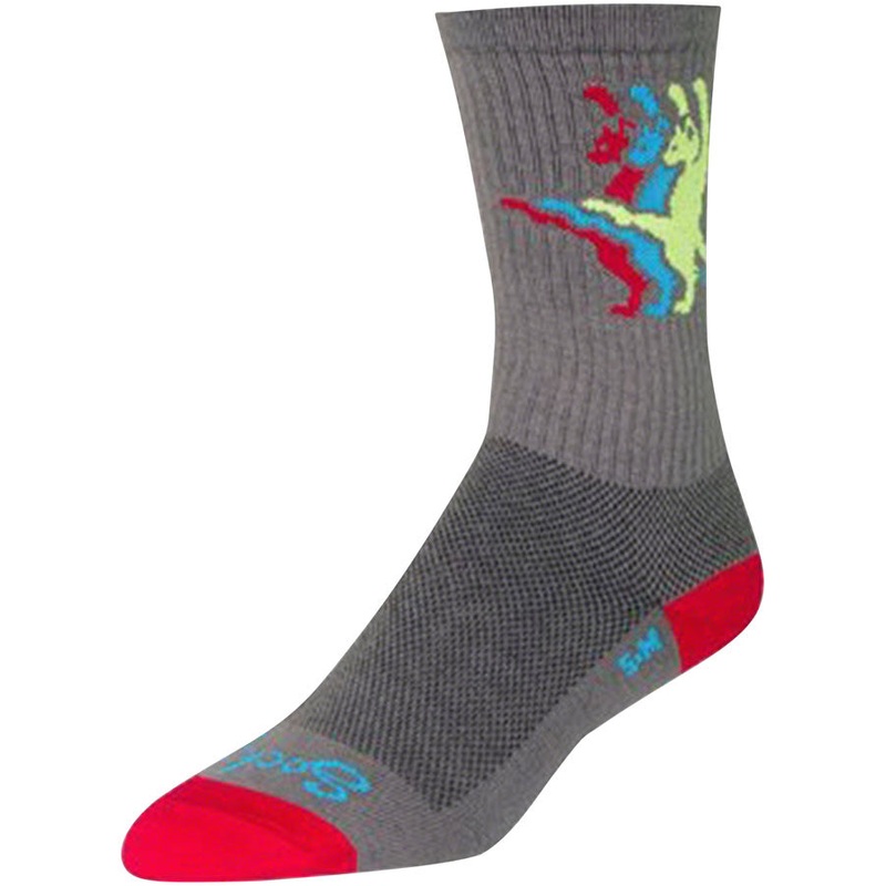SockGuy Crew Kat-Fu Socks – 6″ Gray Small/Medium