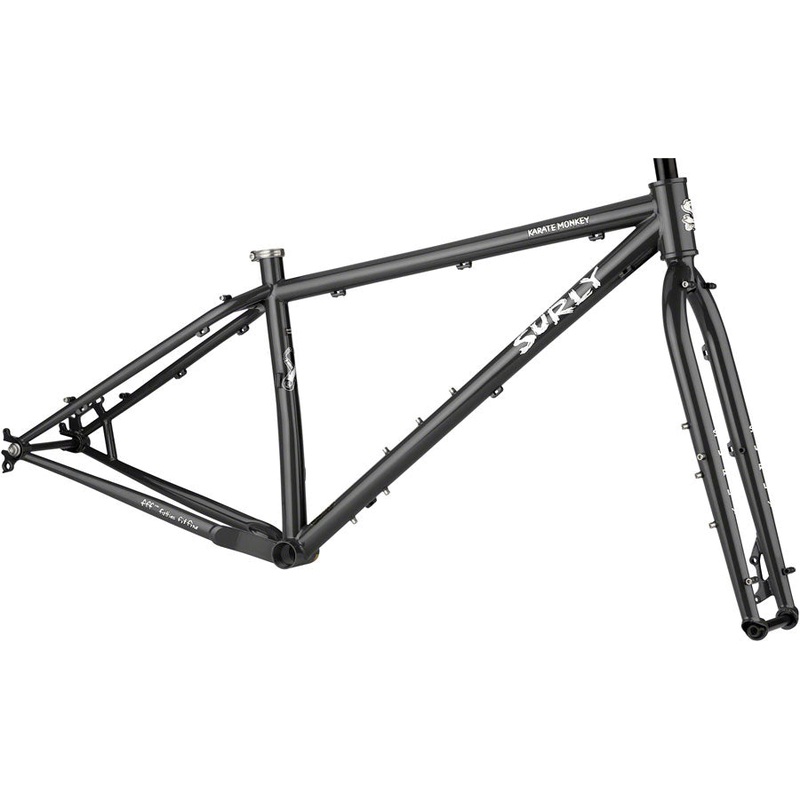 Surly Karate Monkey Frameset – 27.5″ Steel Hi-Viz Black Large