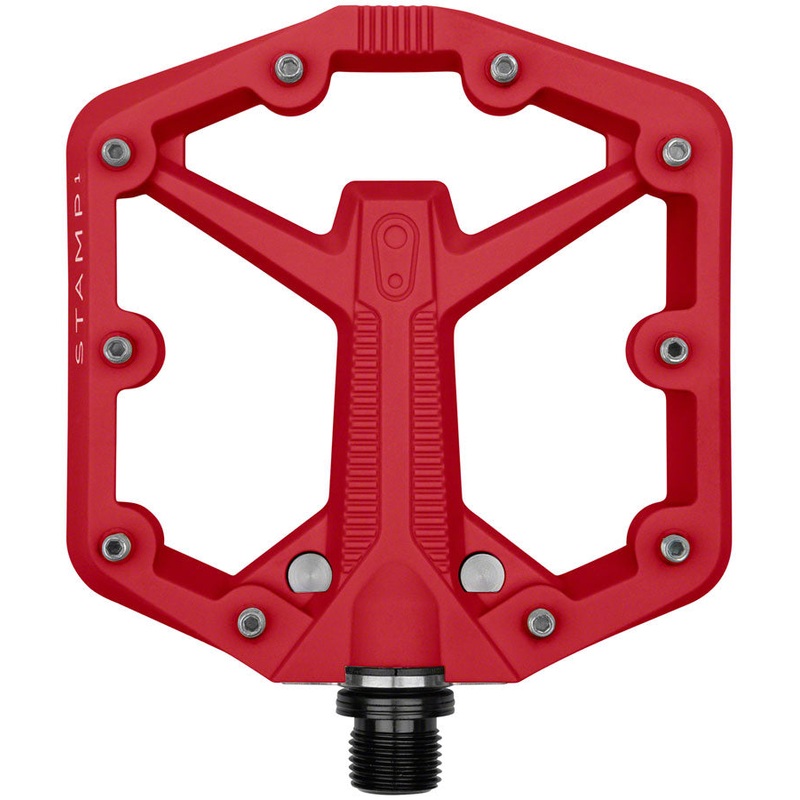 Crankbrothers Stamp 1 Gen 2 Pedals – Platform, Composite, 9/16″, Red, Small