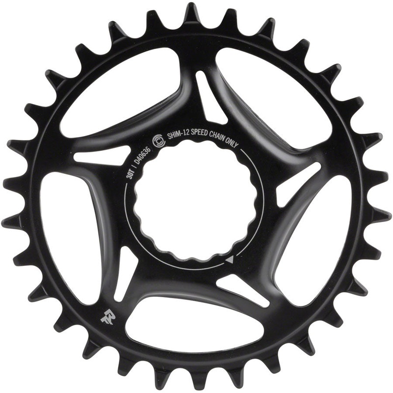 RaceFace Narrow Wide Direct Mount CINCH Steel Chainring – Shimano 12-Speed requires Hyperglide+ compatible chain 30t BLK