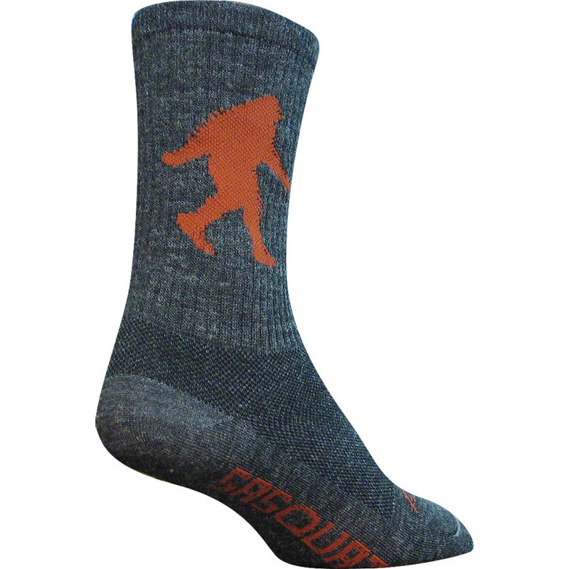 SockGuy Wool Sasquatch Socks 6 inch Gray Large X-Large Unisex Synthetic