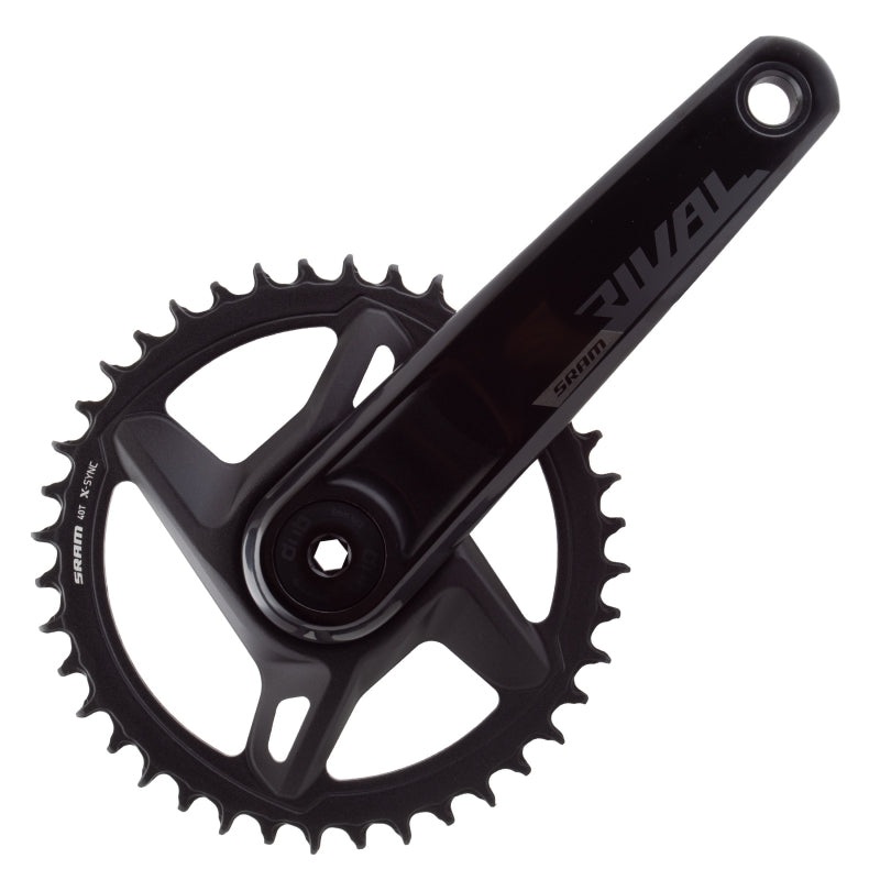 SRAM Rival 1 AXS Wide Power Meter Crankset – 172.5mm 12-Speed 40t 8-Bolt Direct Mount DUB Spindle Interface BLK D1