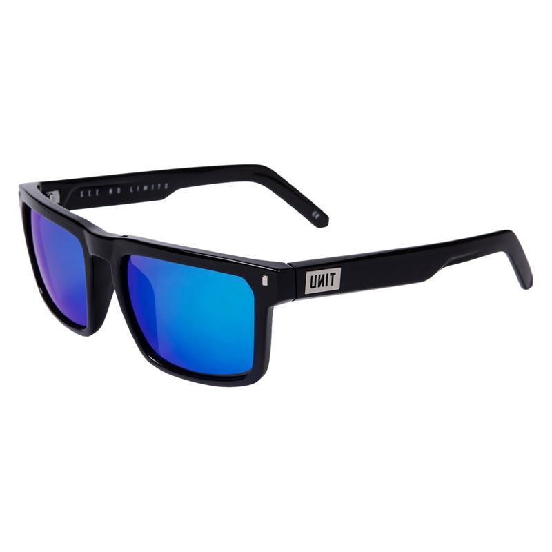 Unit Primer Polarised Sunglasses – Black-Blue Mirror Black – Blue Mirror Lens