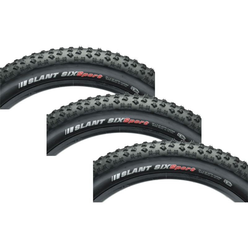 Kenda Slant 6 20×2.60 Clincher BMX Mountain Bike Tire, Durable Wire Bead, Reflective Sidewall, Long-Wearing Rubber 213236-030L4N78