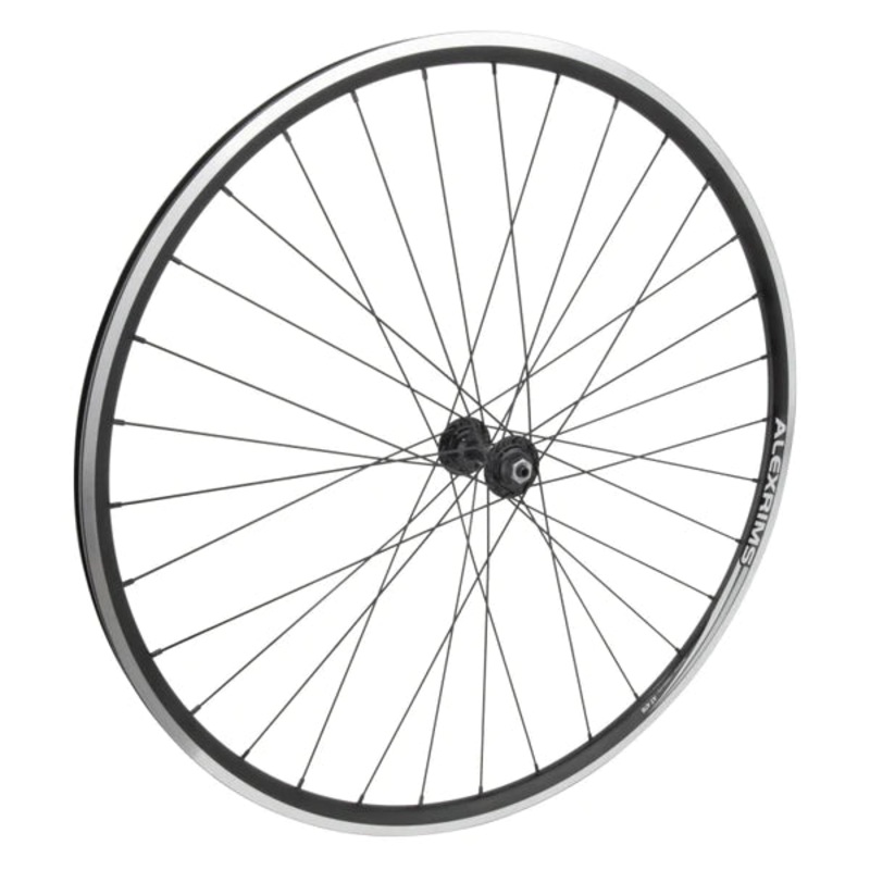 Wheelmaster Alex 700c Alloy Road Wheel – Double Wall – Front – Black Black 100mmQR – 32h