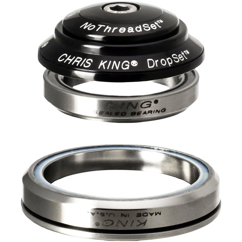 Chris King DropSet 3 Headset – 1-1/8 – 1.5″, 41/52mm, 36 Deg, Black
