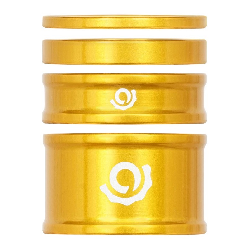 Industry Nine iRiX Headset Spacer Kit, 1-1/8”, Height: 2.5mm/5mm/10mm/20mm, Aluminum, Gold