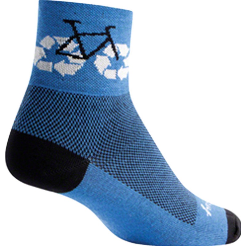 SockGuy Classic Recycle Socks – 3″ Blue Large/X-Large