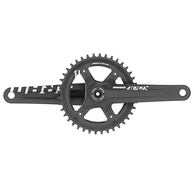 SRAM Apex 1 Crankset – 165mm 10/11-Speed 42t 110 Asymmetric BCD GXP Spindle Interface BLK