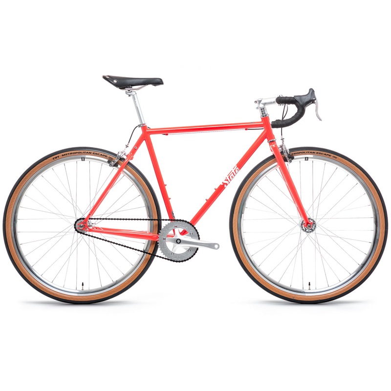 4130 – Tropical Red  (Fixed Gear / Single-Speed) 46 cm (Riders 5’3″-5’6″) All-Road Drop Bars