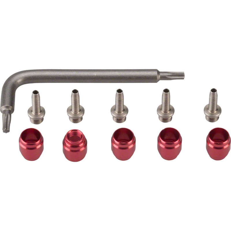 SRAM Stealthamajig Hydraulic Disc Brake Hose Fitting Kit: Includes 5 Threaded Hose Barbs, 5 Compression Fittings, 1 T8