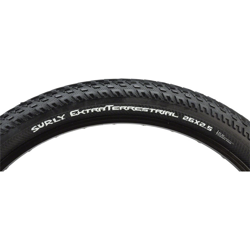 Surly ExtraTerrestrial Tire – 26 x 2.5 Tubeless Folding Black 60tpi