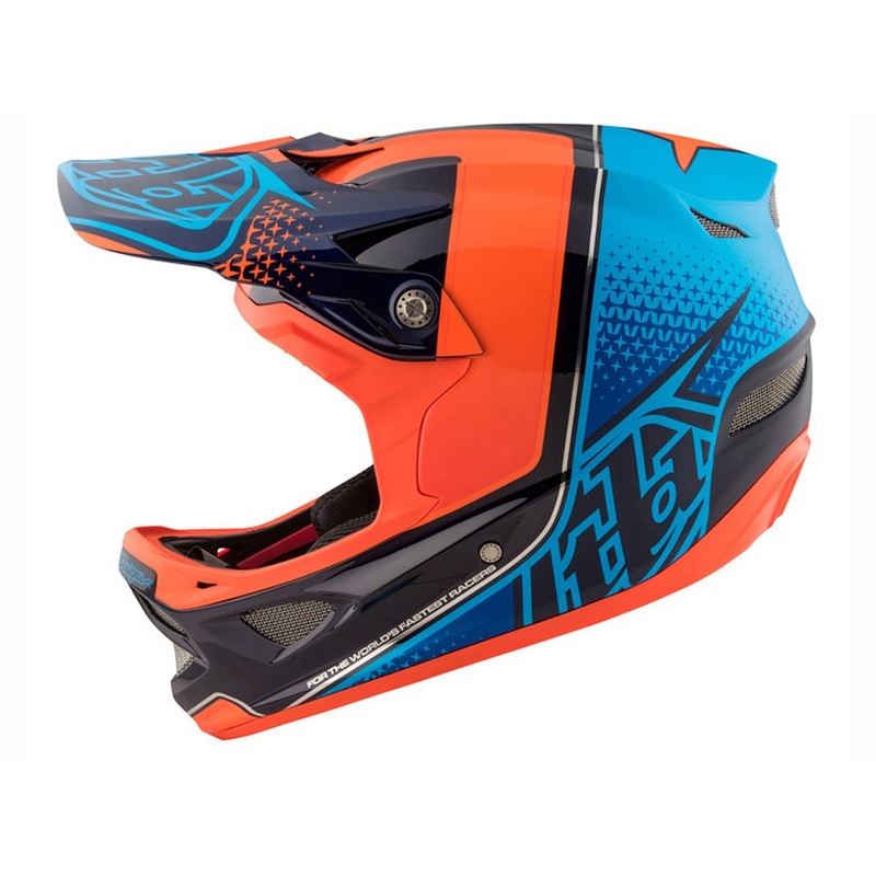 Troy Lee Designs D3 Carbon MIPS Full Face Helmet – Starburst Orange Starburst Orange X-Small