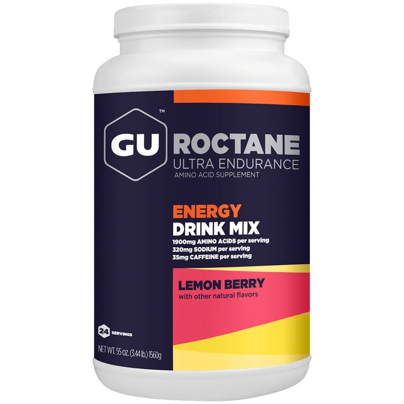 GU Roctane Energy Drink Mix – Lemon Berry, 24 Serving Canister