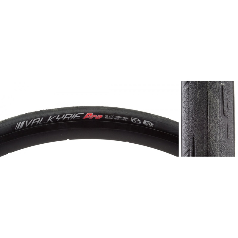 Kenda Valkyrie Pro 700×23 Clincher Fold TPI 125 Black/Black Reflective Road Tire 214003