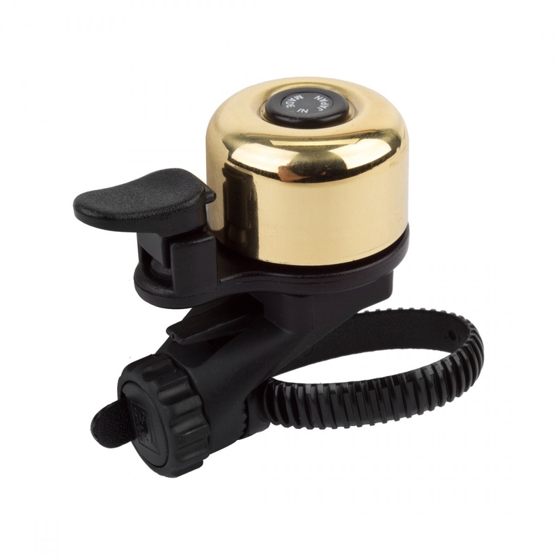 Premium Origin8 Multi-Fit Brass & Alloy Melodic Resonant Bike Bell with Tool-Free Mount & Japanese Craftsmanship Brass