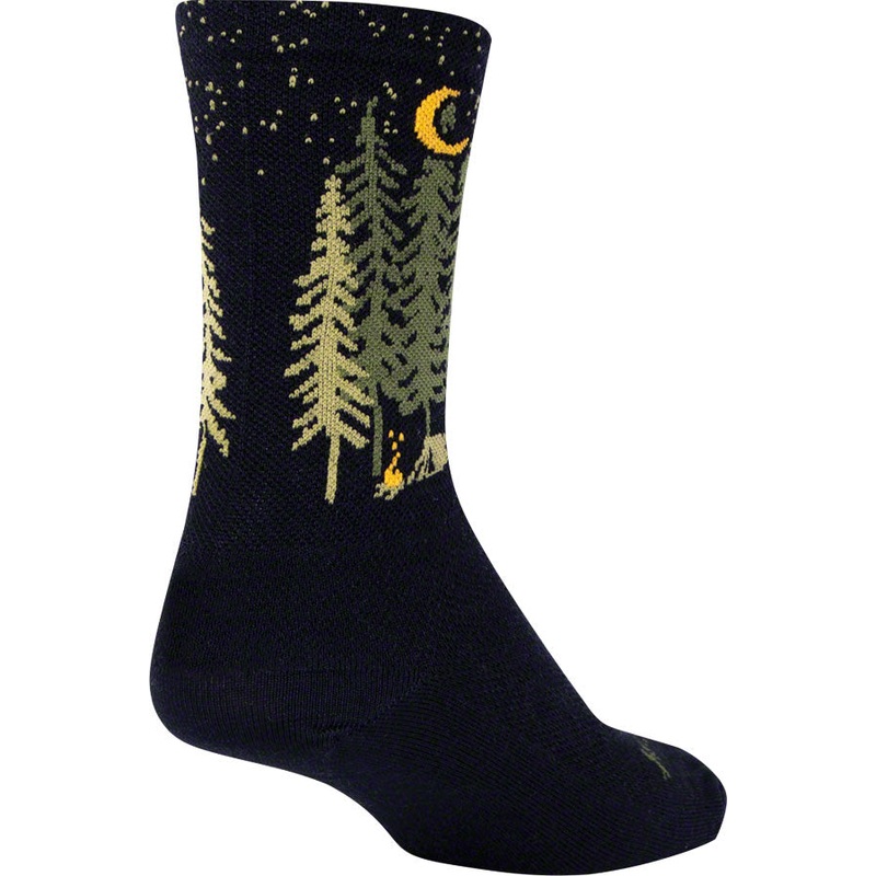 SockGuy Wool Camper Socks – 6″, Black, Small/Medium