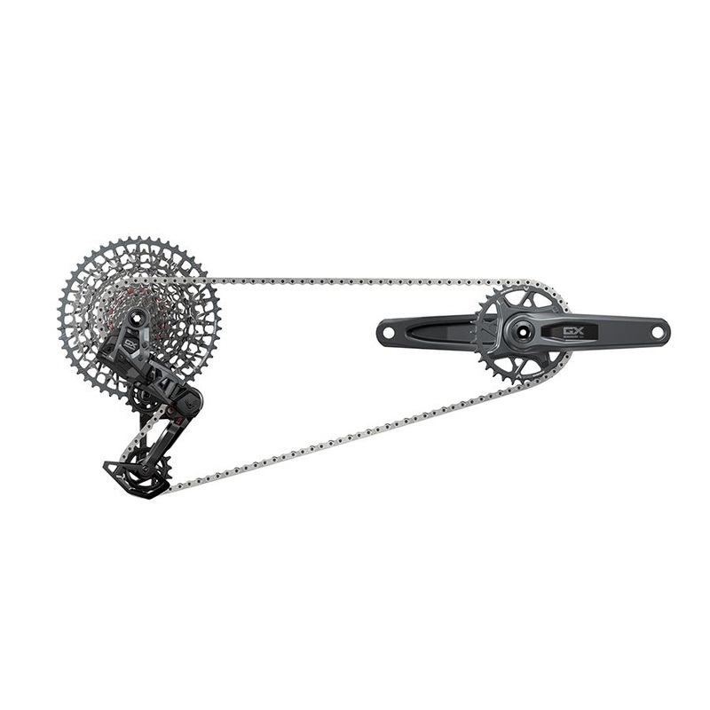 SRAM GX T-Type Eagle Transmission Groupset – 165mm Crank 32t Chainring AXS POD Controller 10-52t Cassette Rear Derailleur Chain