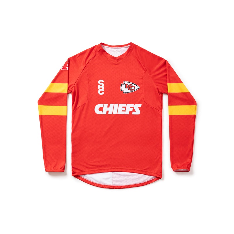State Bicycle Co. | NFL Collection  Long-Sleeve MTB Jersey  Kansas City Chiefs Small