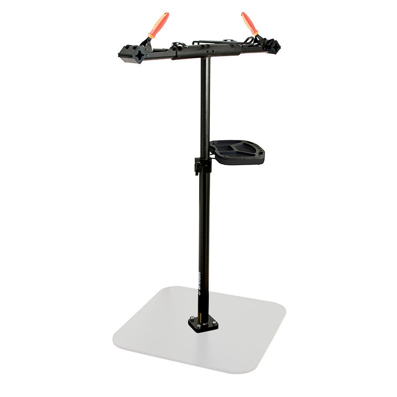 Unior Pro Double Repair Stands for Bicycle Maintenance  Adjustable, Heavy-Duty Workshop Bike Stands with Quick-Release or Manual Clamps Manual Clamp