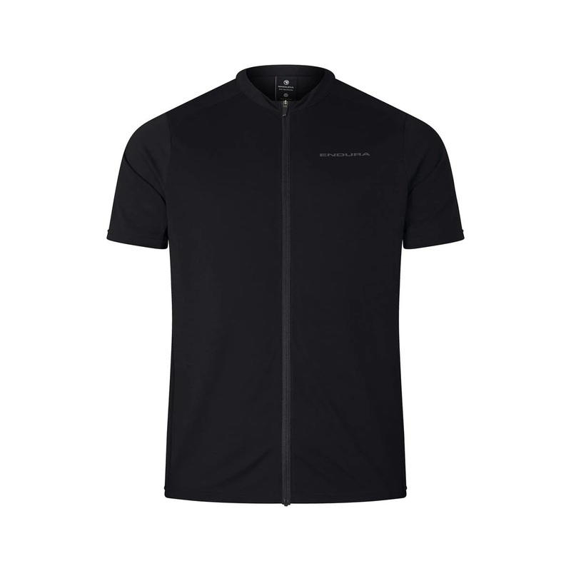 Endura Loop Short Sleeve Zipped MTB Jersey – Black Black X-Small