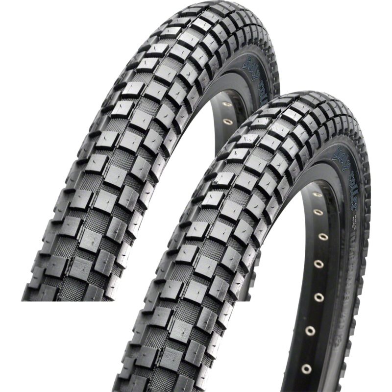 Maxxis Holy Roller BMX Tires Bundle 26×2.4 & 20×2.2 Clincher Wires, Durable Performance TB74180100, TB31020000
