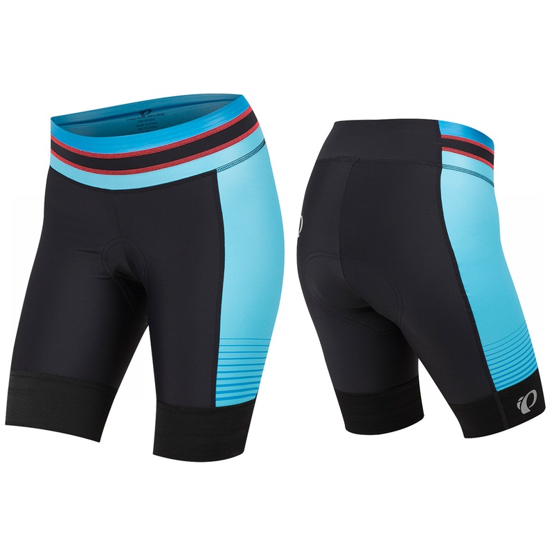 Pearl Izumi Elite Pursuit Short – Womens – Black-Atomic Blue Diffuse Black – Atomic Blue Diffuse X-Small