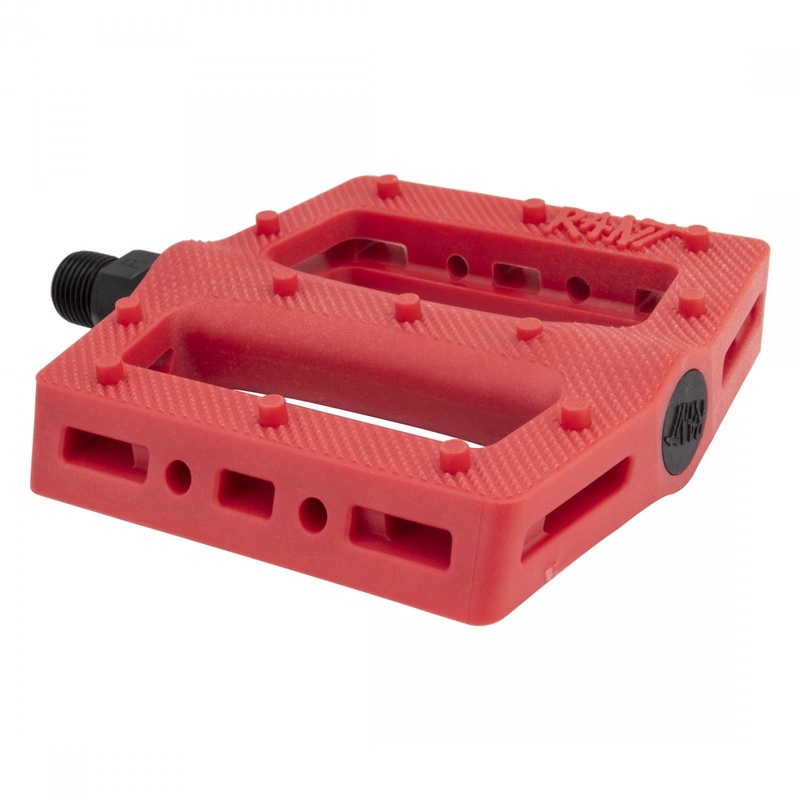 Rant Trill Platform Pedal 9/16″ Chromoly Nylon/Fiberglass Body Molded Pins Red