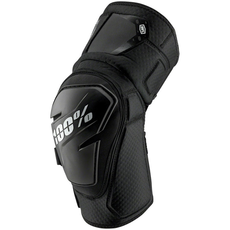 100% Fortis Knee Guards – Black, Small/Medium