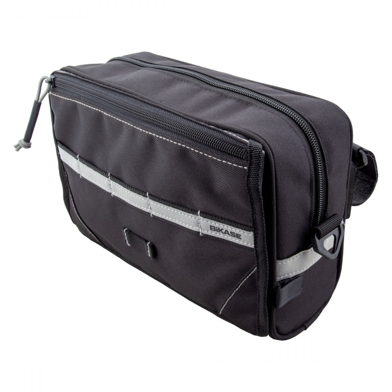 Bikase Nav Bag Black 10x6x3.5in Velcro Straps