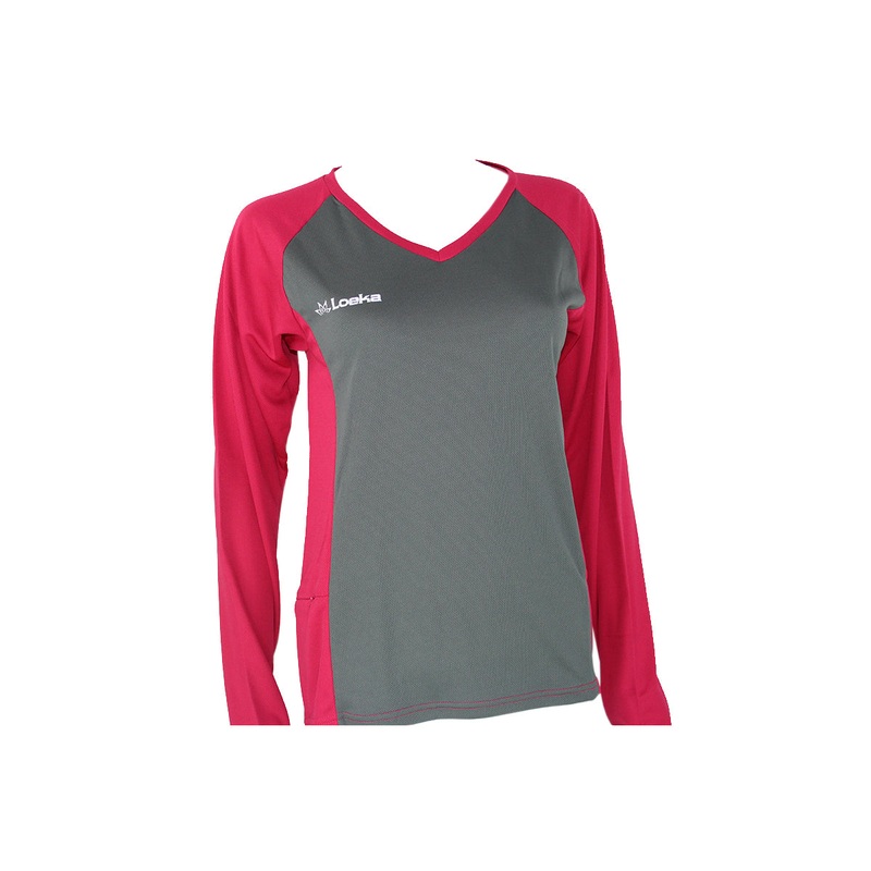 Loeka Kasista Long Sleeve Jersey – Persian Red-Gunmetal Persian Blue Medium