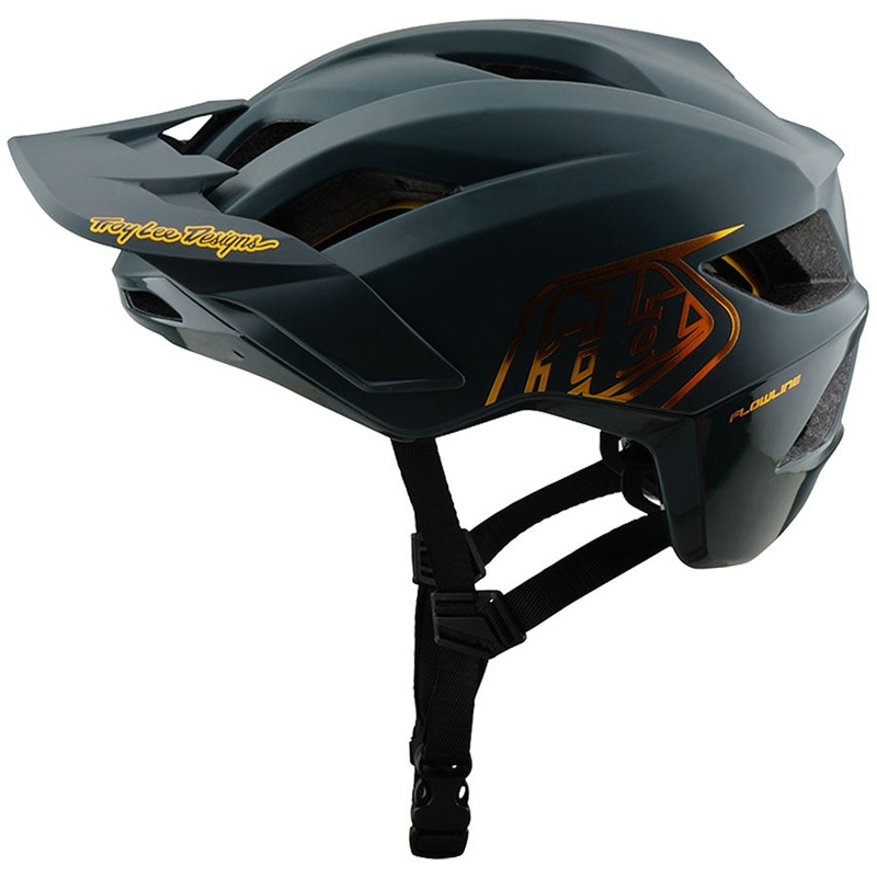 Troy Lee Designs Flowline Helmet   Point Gray/Gold, Medium/Large