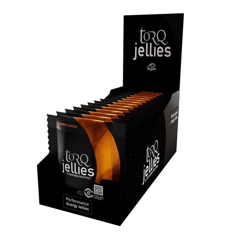 Torq Jellies Natural Energy Chews  Organic, Vegan, Gluten-Free, Dairy-Free Sports Snacks with Long-Lasting Power for Cycling and Endurance Sports Orange