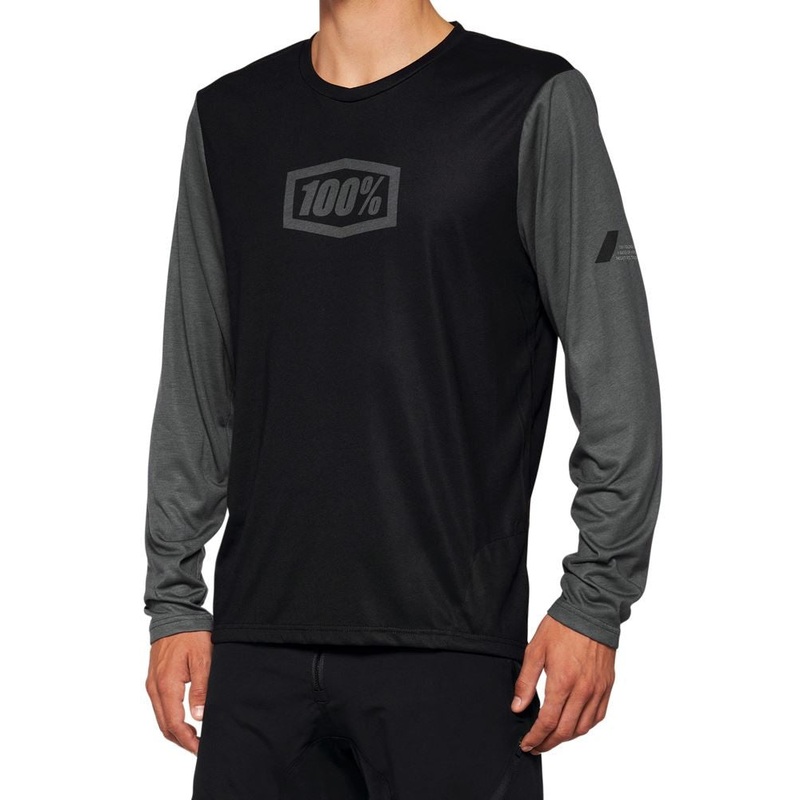100% Airmatic Long Sleeve MTB Jersey – Black Black Small