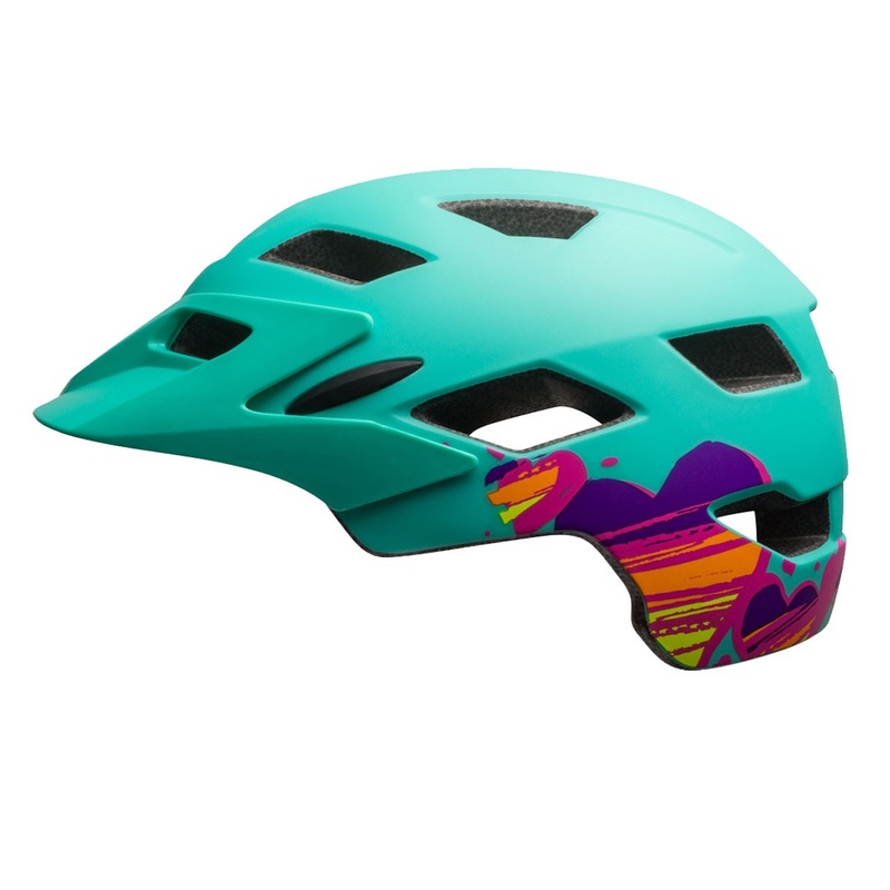 Bell Sidetrack Child Helmet – Matt Mint Hearts Matt Mint Hearts One Size