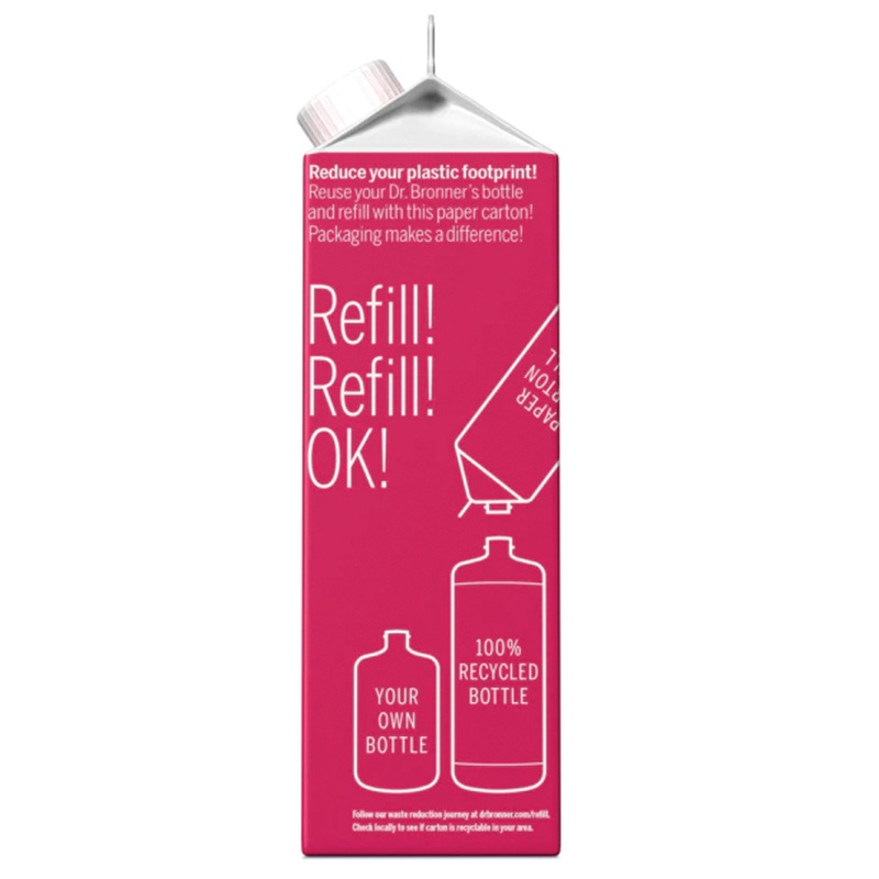 Dr. Bronner’s Rose 32 Oz Refill Carton: Sustainable and Soothing Soap Solution