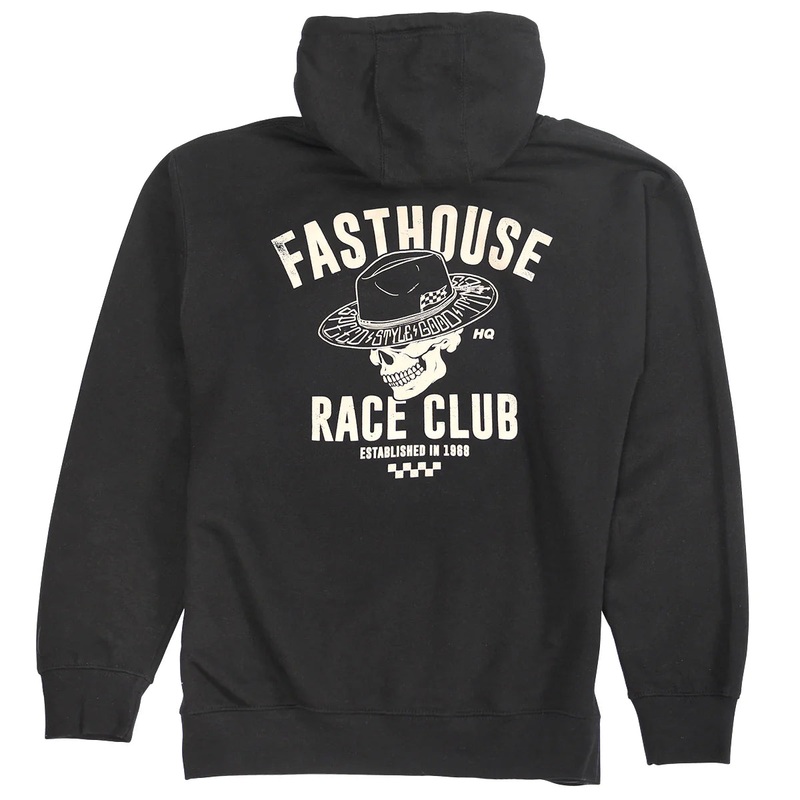 Fasthouse HQ Club Hooded Pullover – Black Black X-Large