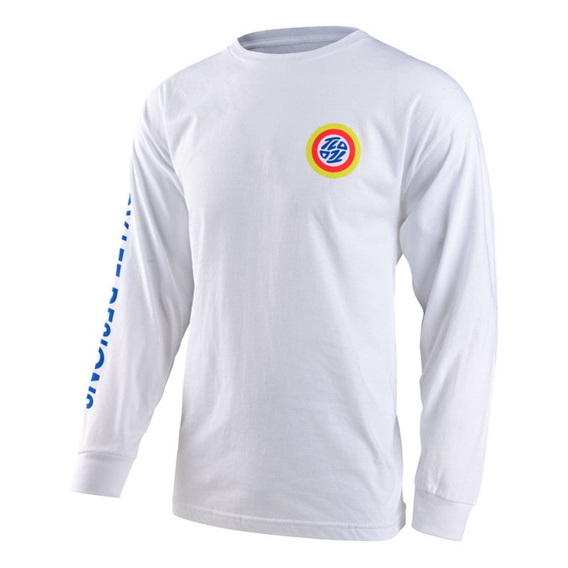 Troy Lee Designs Spun Long Sleeve Tee – White White Small