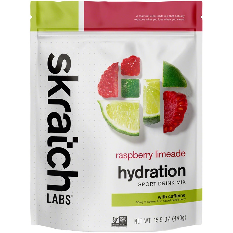 Skratch Labs Hydration Sport Drink Mix – Raspberry Limeade, With Caffiene, 20-Serving Resealable Pouch